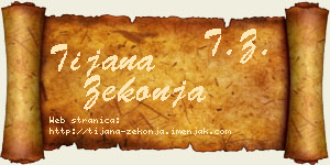 Tijana Zekonja vizit kartica